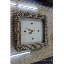 Newest Design water hyacinth Wall Clock Indoor Furniture